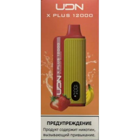 Электронная сигарета UDN X Plus 12000 Клубника Банан